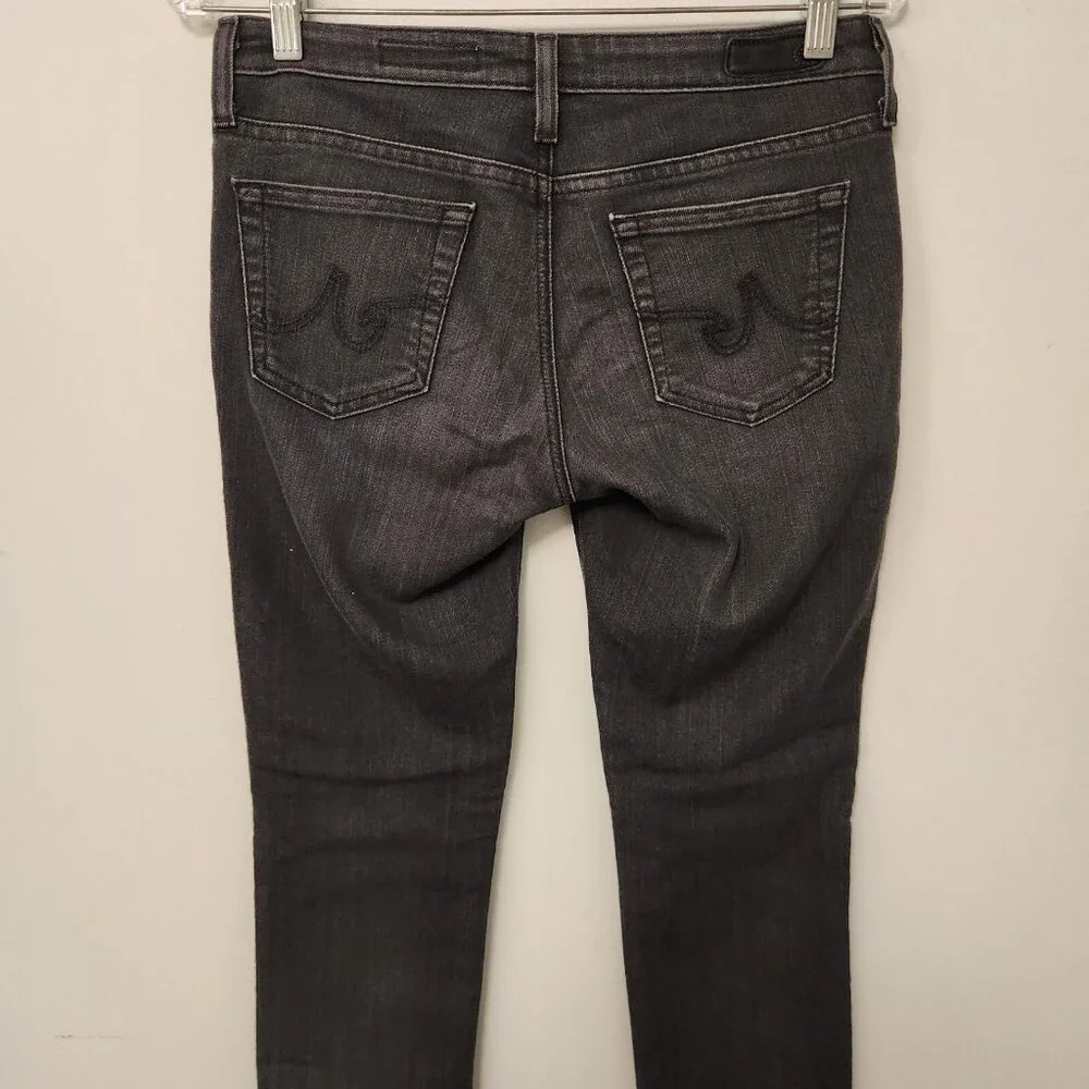 AG Adriano Goldschmied Jeans The Stevie Slim Straight Leg Jean Black 27R 30x30‎